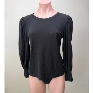 NATION LTD Black Pima Puff Sleeve Tee Women S